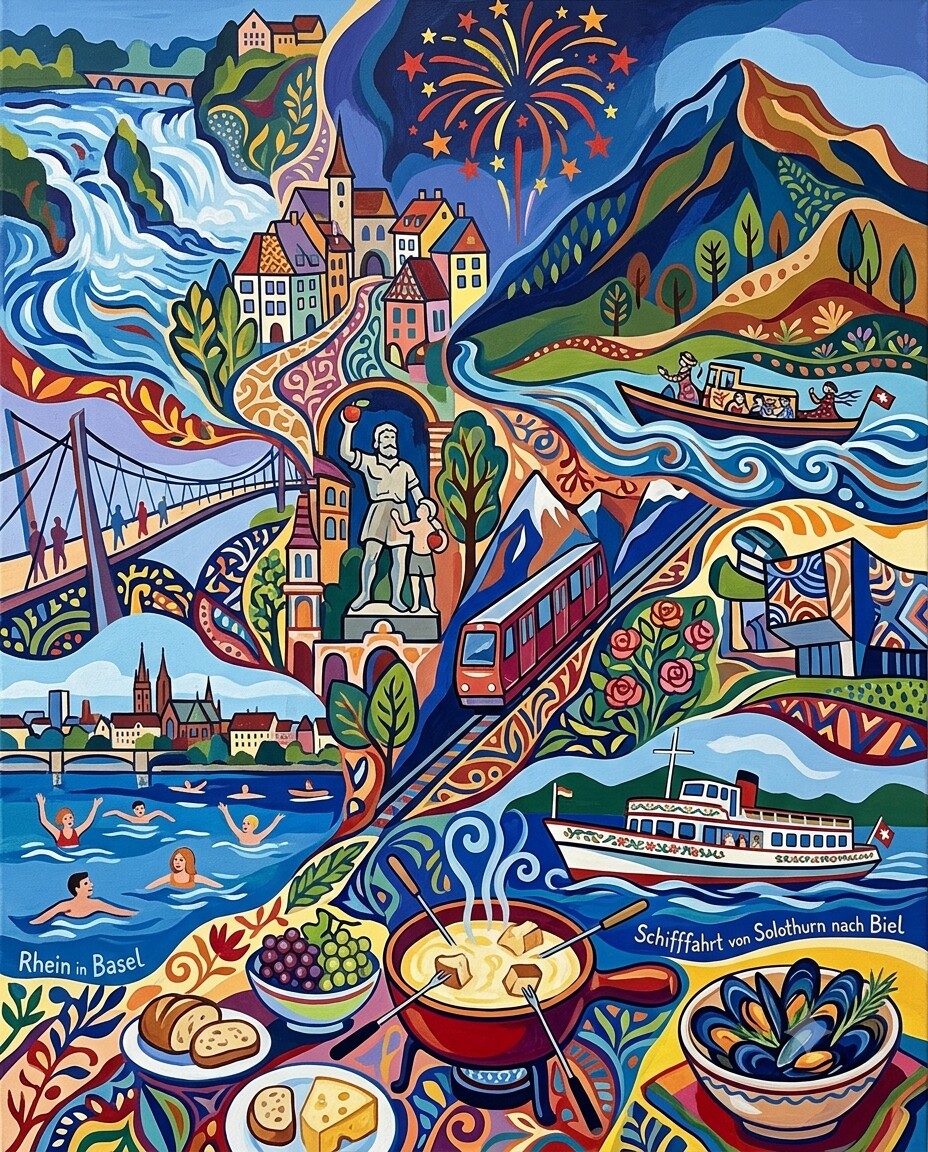 Schweiz 2022 im Stil von Matisse